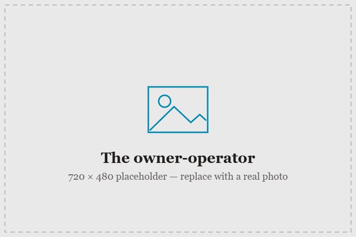 Owner-operator at a job site
